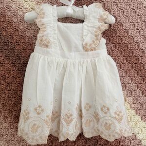 NWOT White Easter bunny dress 6-9 months